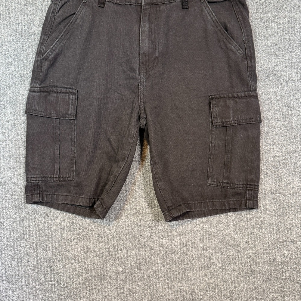Steves Jeans Cargo Shorts Mens 30 Black Denim Jean Casual Relaxed Belt Loops - Picture 2 of 11